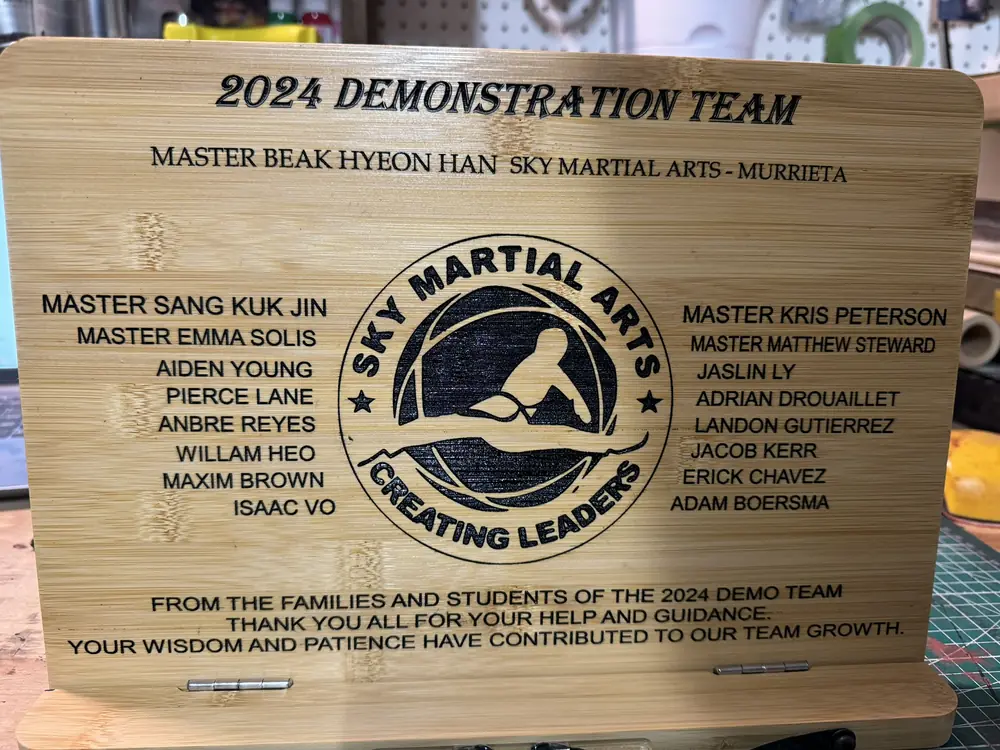 Detail of laser engraving